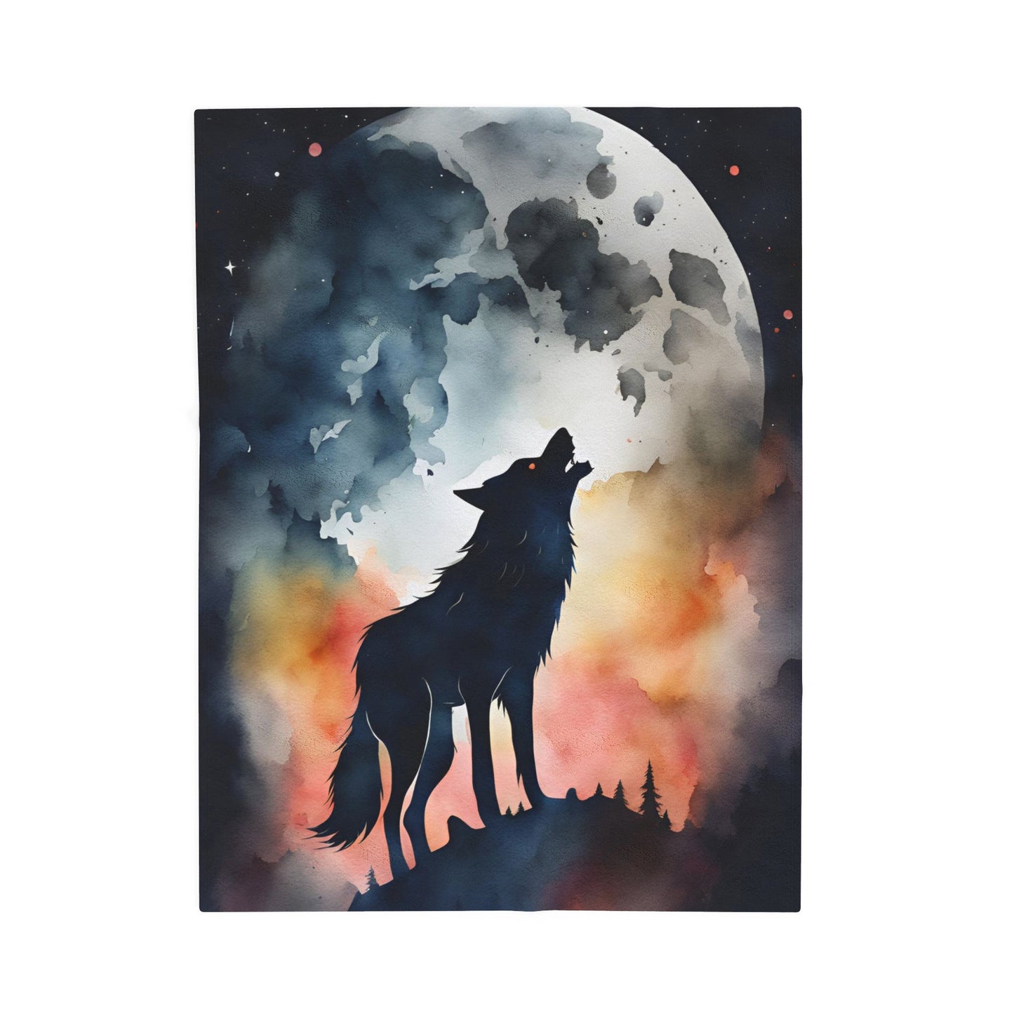 Sinister Wolf Plush Blanket