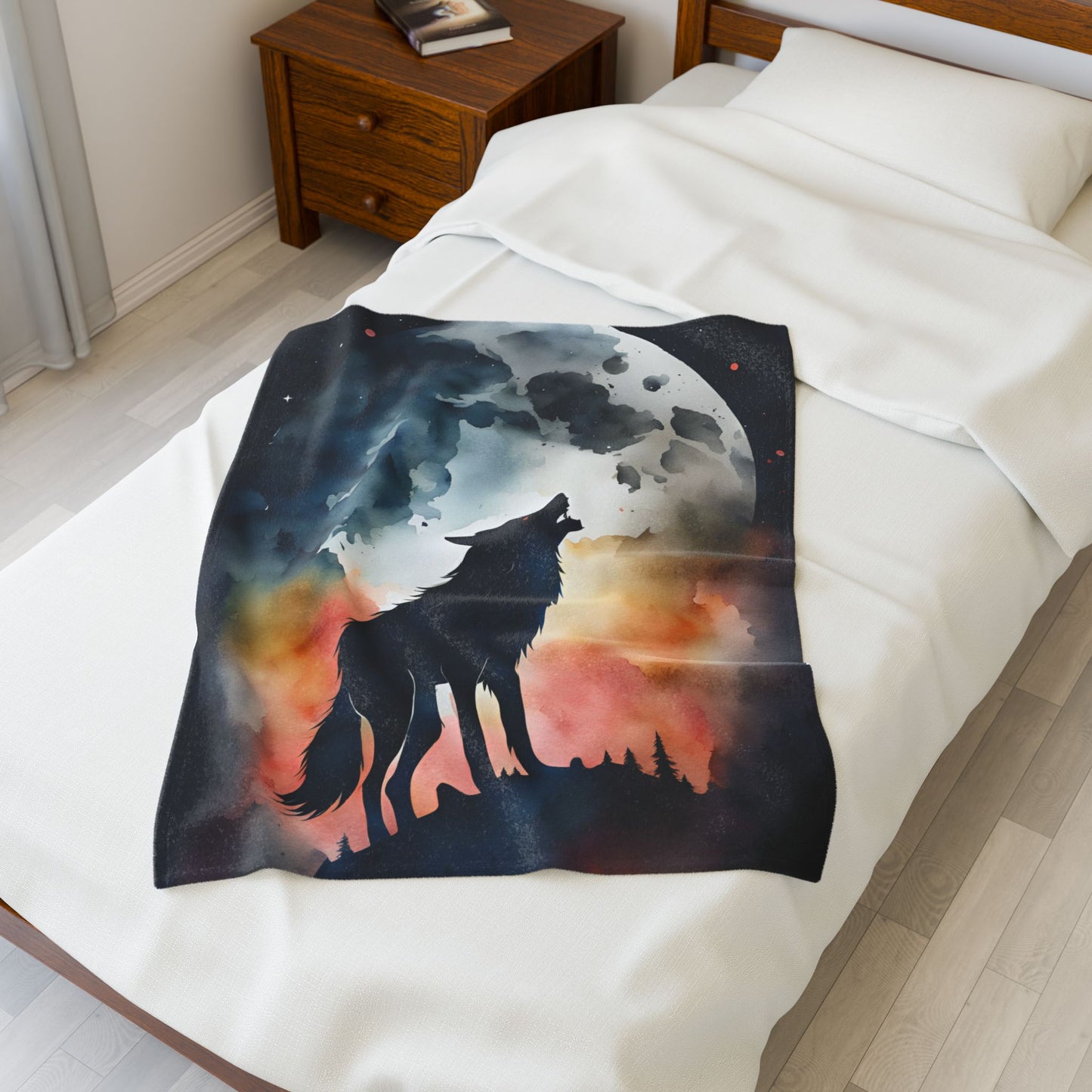 Sinister Wolf Plush Blanket