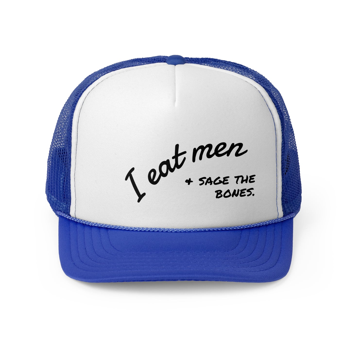 🖤 “I Eat Men, and Sage the Bones” – Edgy Trucker Cap