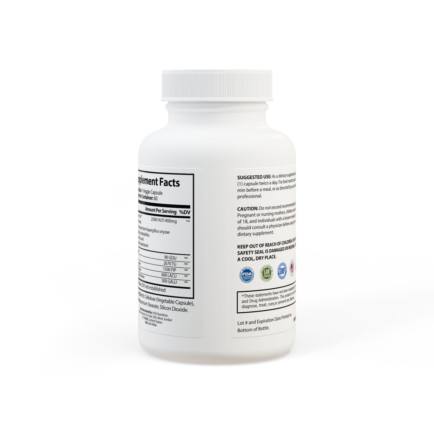 Gut Alchemy - Digestive Enzyme Blend Supplement (60 Caps)