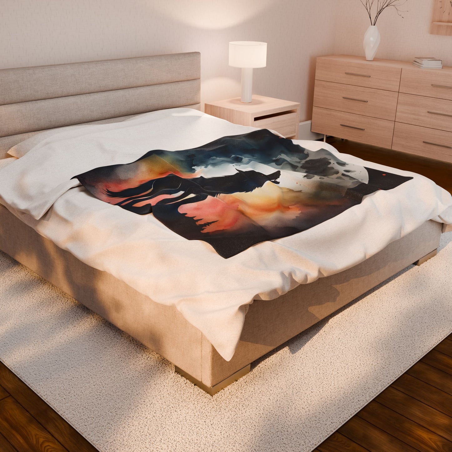 Sinister Wolf Plush Blanket