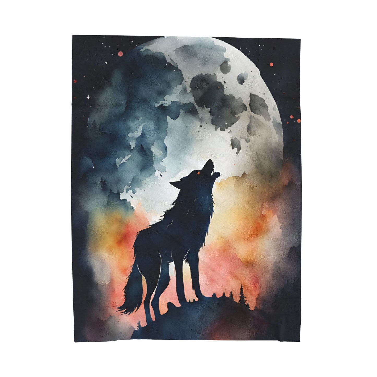 Sinister Wolf Plush Blanket