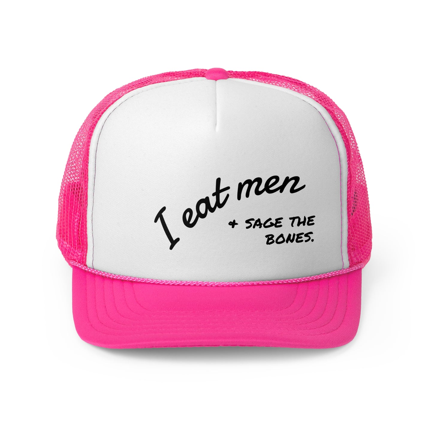 🖤 “I Eat Men, and Sage the Bones” – Edgy Trucker Cap