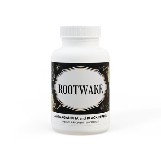 Rootwake - Ashwagandha and Black Pepper Supplement (60 caps)