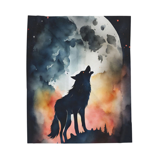 Sinister Wolf Plush Blanket